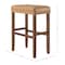 Alaterre Furniture Madison Backless Bar Height Stool True Walnut Finish with Cognac PU AVMA2220 - alternate 5
